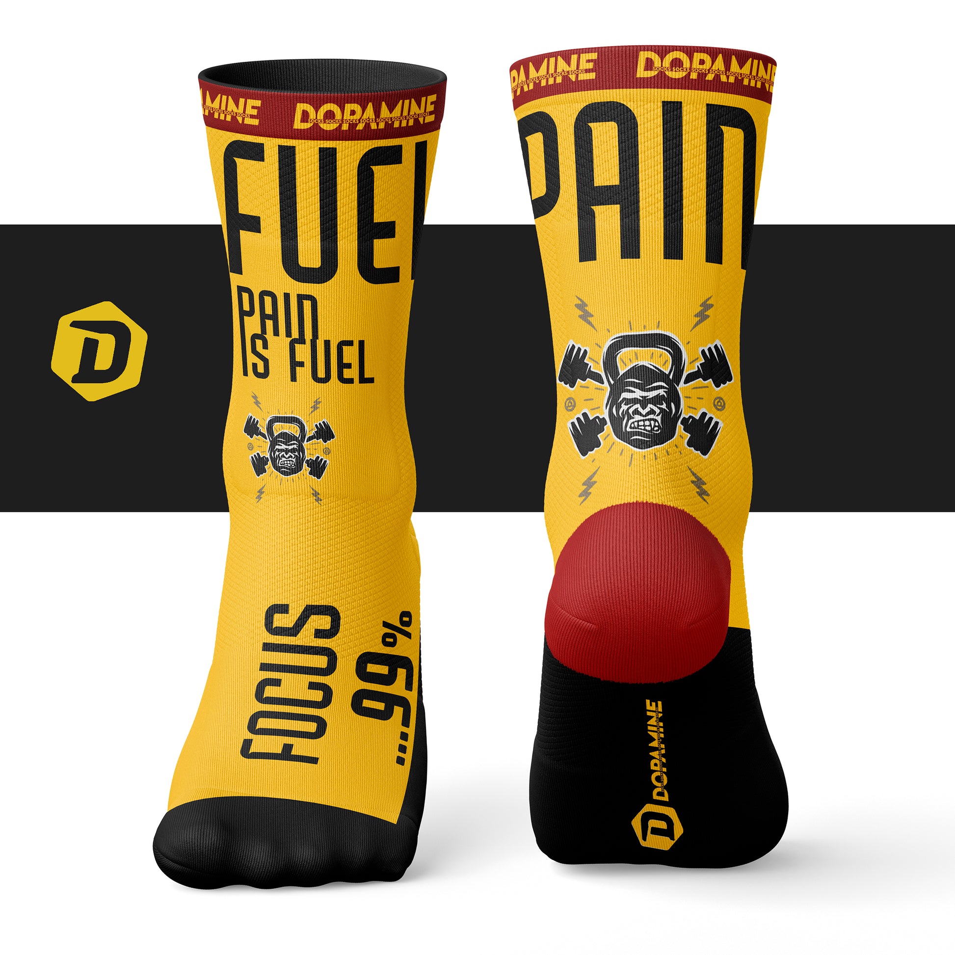 Calcetín Deportivo SOCK PAIN IS FUEL - DOPAMINEOFICIAL