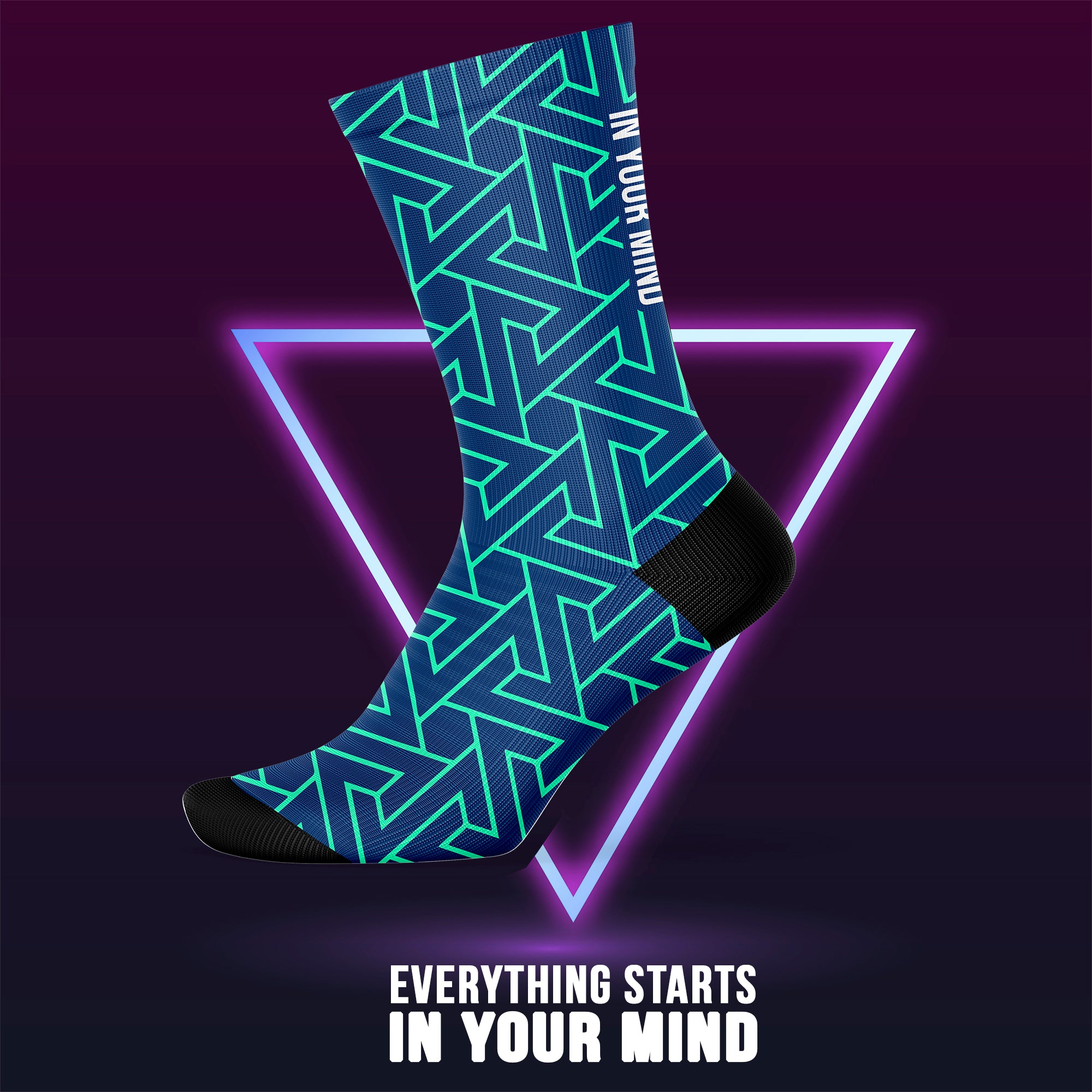 Calcetín Deportivo SOCK SPORT+ EVERYTHING STARTS IN YOUT MIND - DOPAMINEOFICIAL
