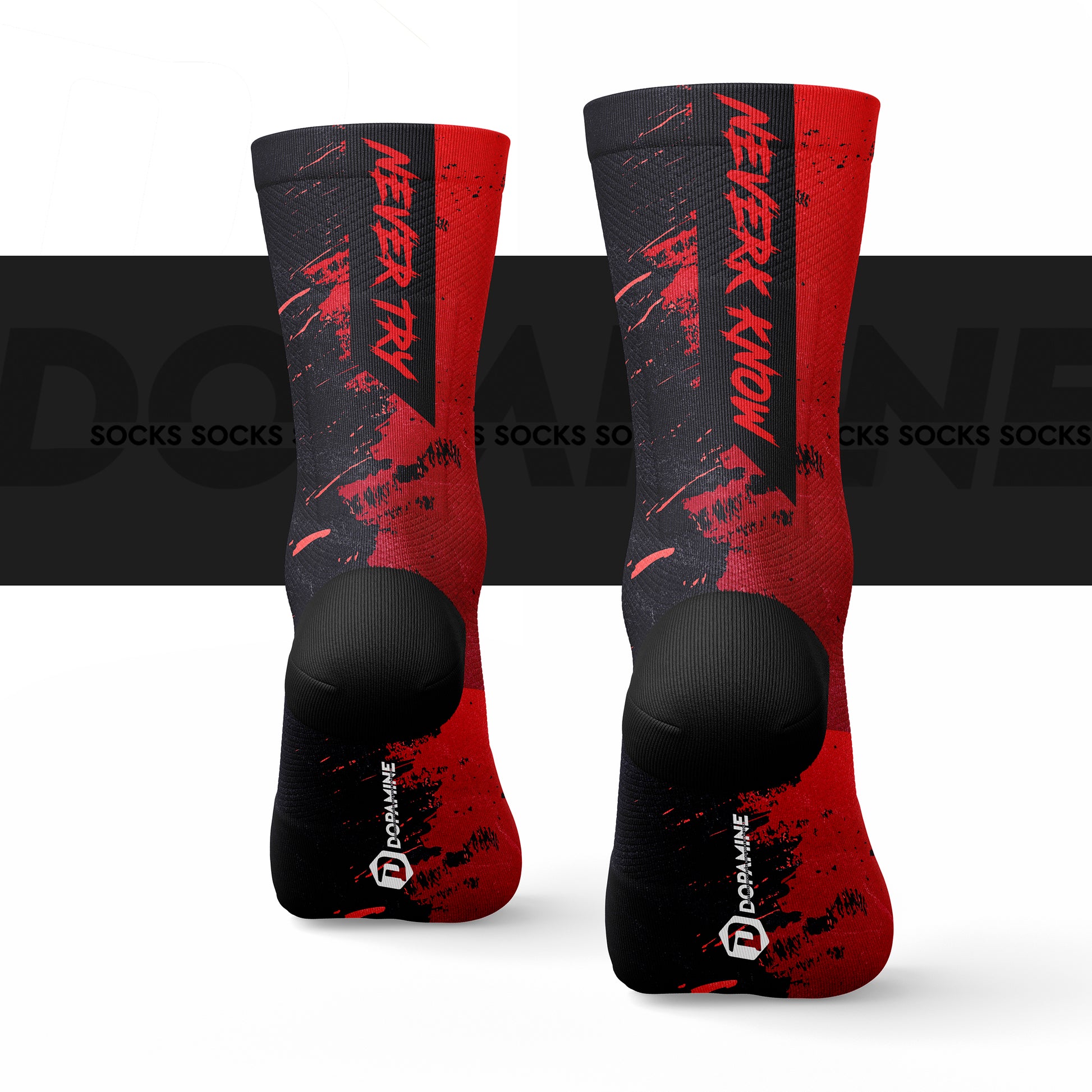 Calcetín Deportivo SOCK NEVER TRY NEVER KNOW - DOPAMINEOFICIAL