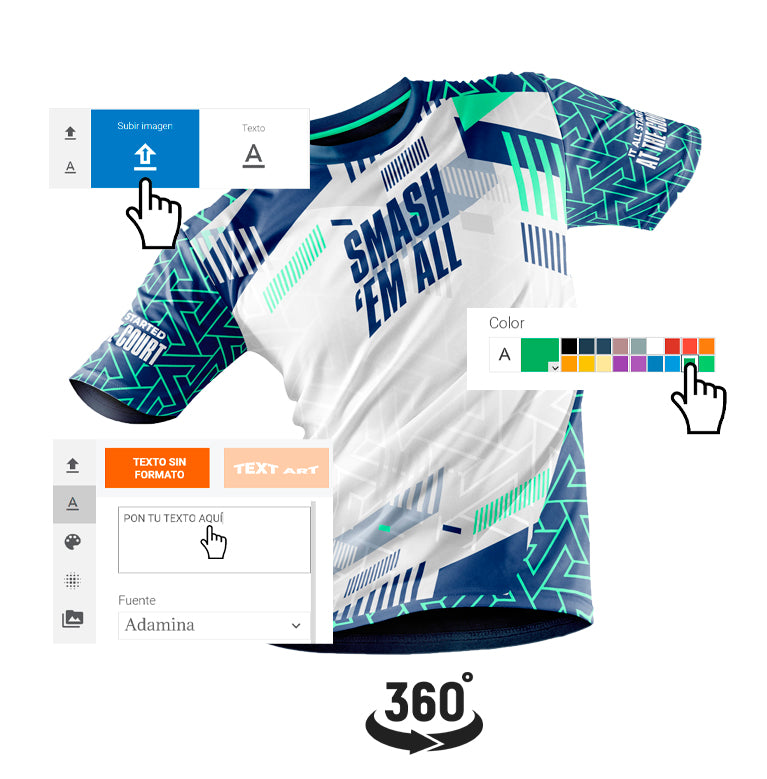 Camiseta Personalizada FULL PRINT 360º Multideporte - DOPAMINEOFICIAL